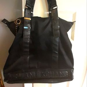 Black Zip Armani Exchange Tote Bag!